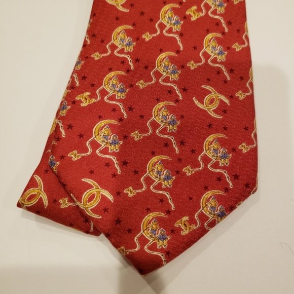 Chanel necktie red mens tie - Picture 1 of 5